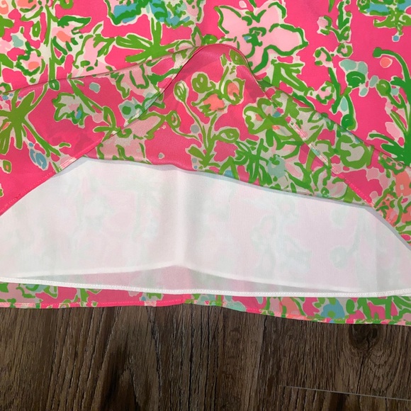 Lilly Pulitzer Dusk Silk Dress in Flamingo Pink Southern Charm print - Picture 6 of 8